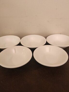 CAC Ceramic Arts Company Saucers Bowls set includes 5 round ceramic saucers